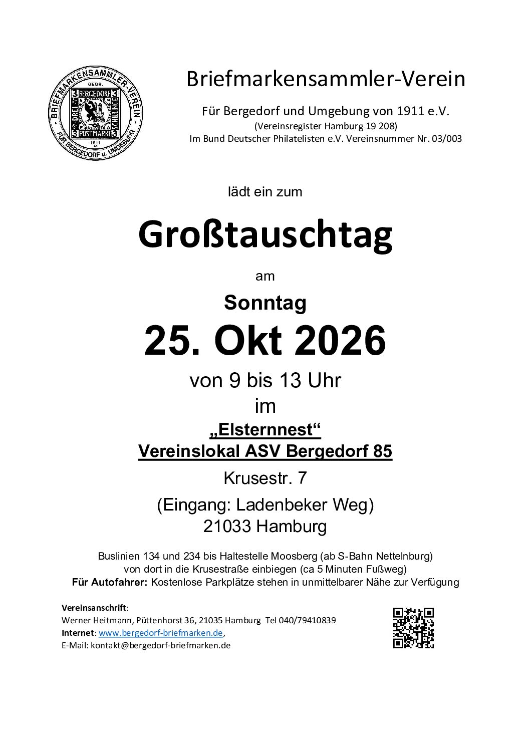 Großtausch am 25.10.26
